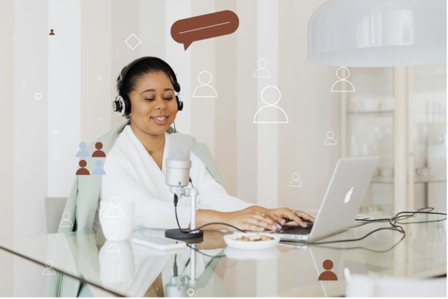 A Podcaster woman