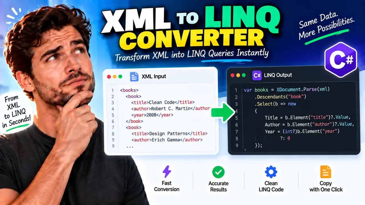 Convert Xml To Linq Online - Safe & Easy