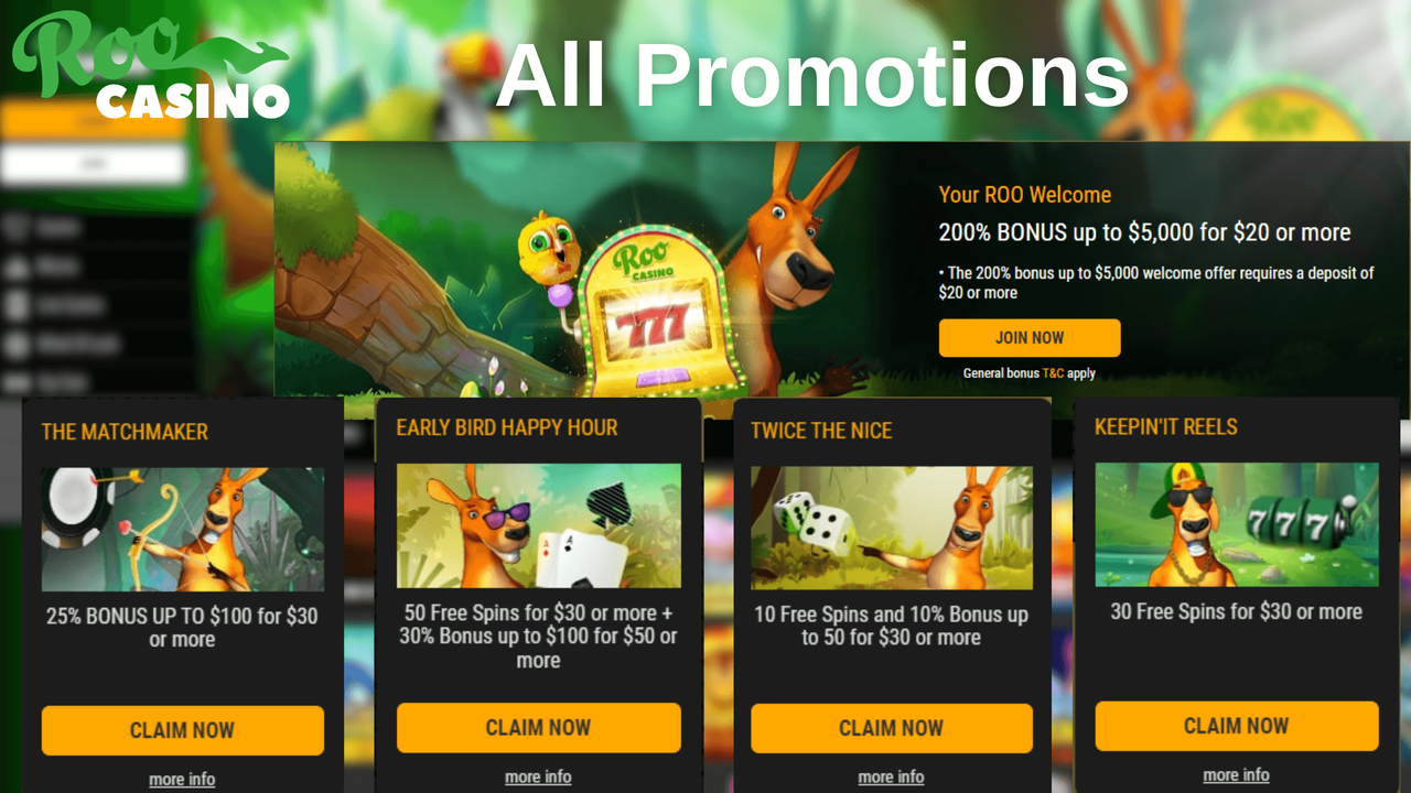 Special Bonuses At Roo Casino