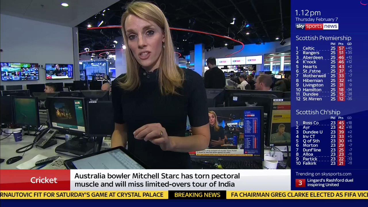 07 February - 13.00.00 - Sky Sports News. All the news from the 