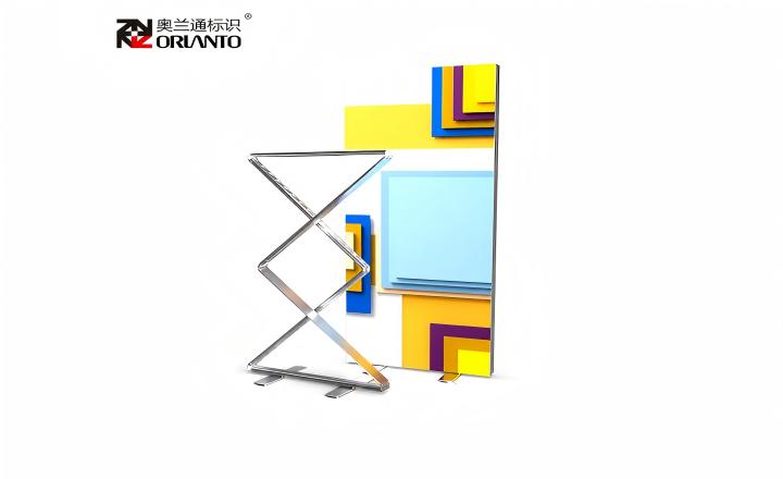 Orlanto 120mm modular SEG light box floor standing display with seamless flat graphic