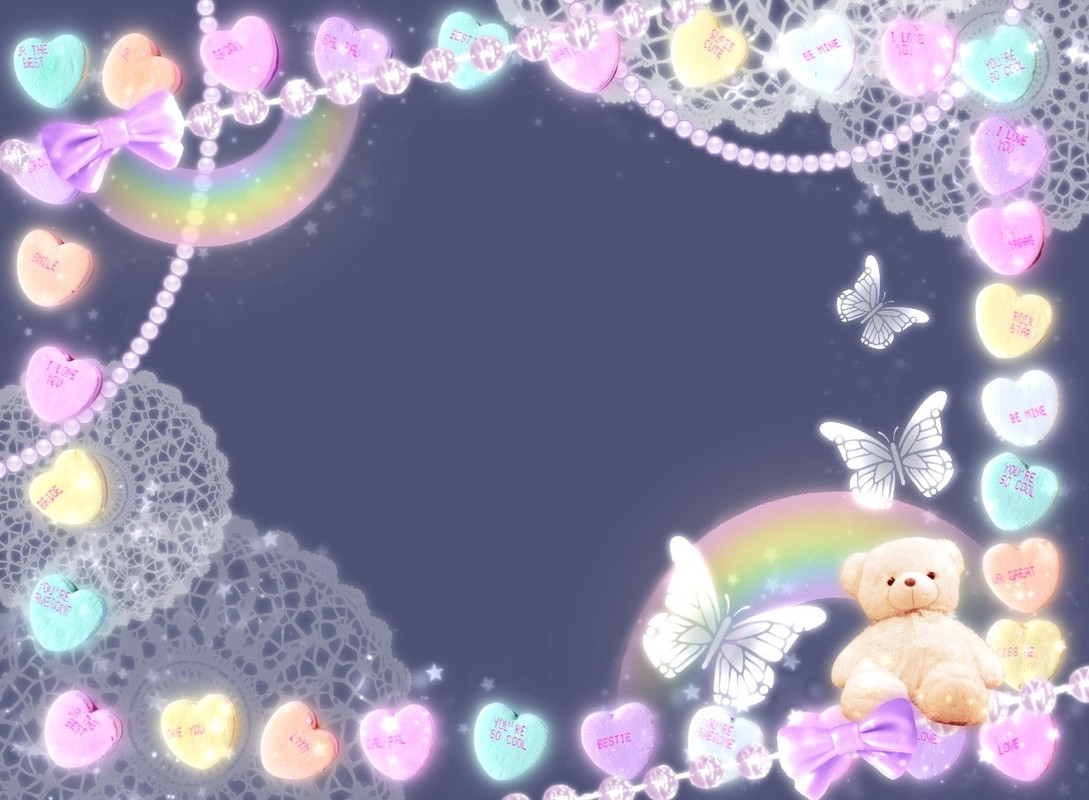 Candy Hearts Border