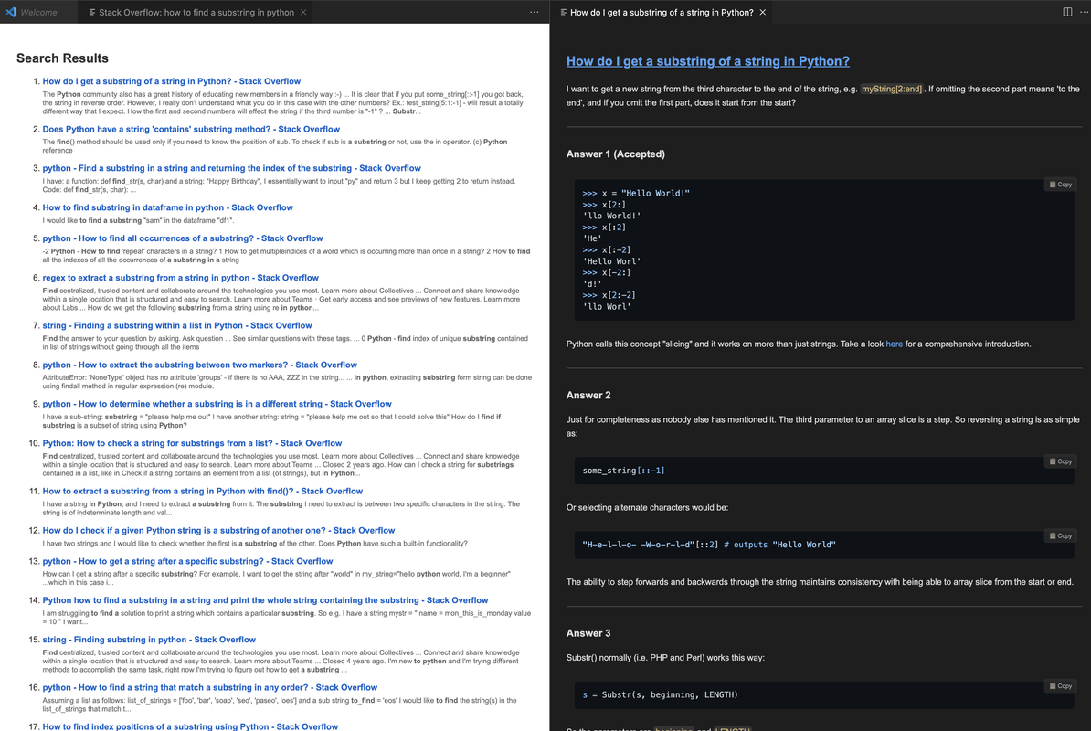 Post with Answers View