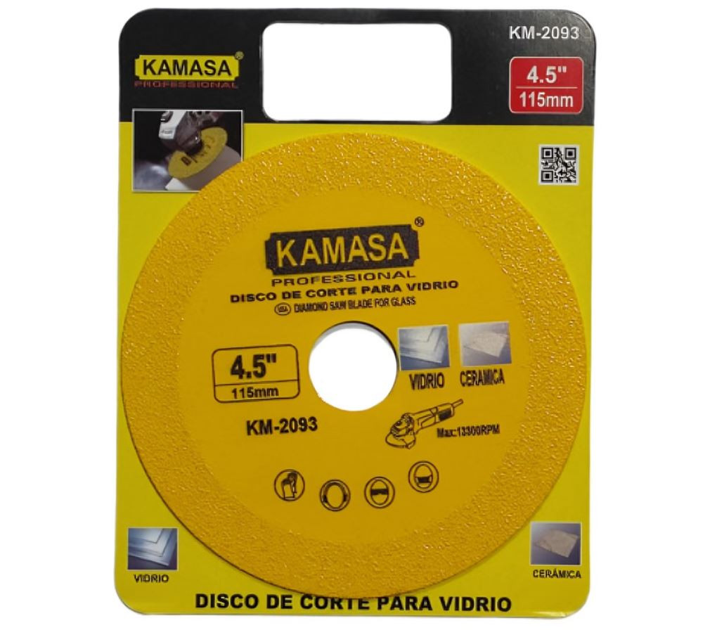 DISCO DIAMANTADO PARA VIDRIO 115MM "KAMASA"