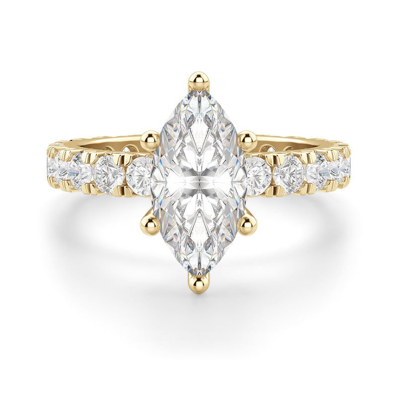 Gwyneth: 6-Prong Accented Marquise