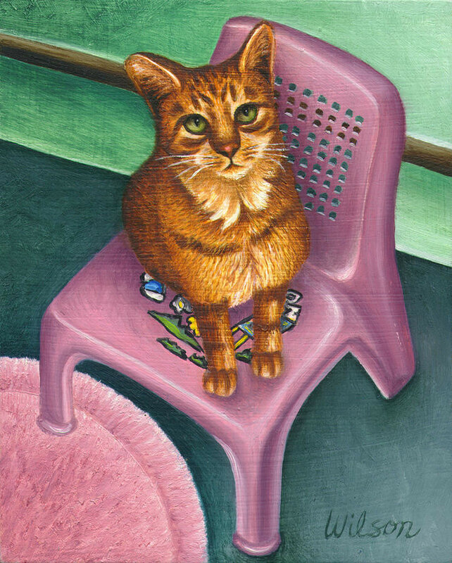 33-cat-sitting-on-a-painted-chair-carol-wilson