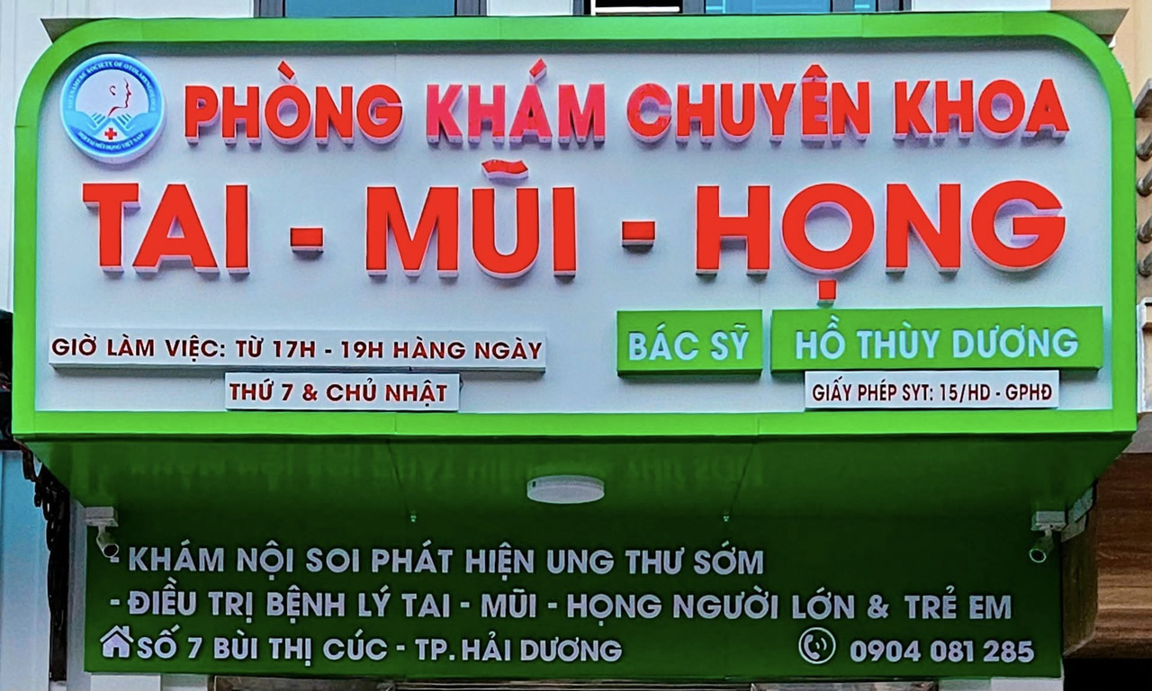 Phòng Khám Chuyên Khoa Tai Mũi Họng BS Hồ Thùy Dương, Hải Dương cũ