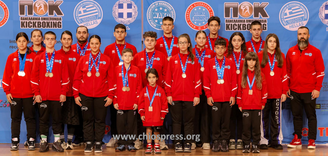 ΣΑΡΩΤΙΚΟΙ ΟΙ «ΜΑΧΗΤΕΣ ΧΙΟΥ (MONGOOSE)» ΣΤΟ ΠΑΝΕΛΛΗΝΙΟ KICKBOXING: 25 ΜΕΤΑΛΛΙΑ ΣΤΟ ΗΡΑΚΛΕΙΟ