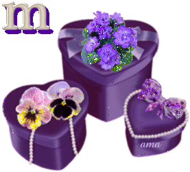 Corazones Color  Violeta M