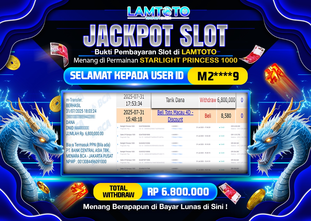 BUKTI JACKPOT LUNAS LAMTOTO