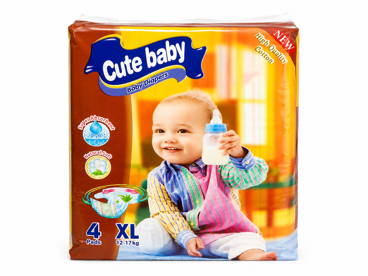 Cute Baby (XL) 12+kg 4pcs