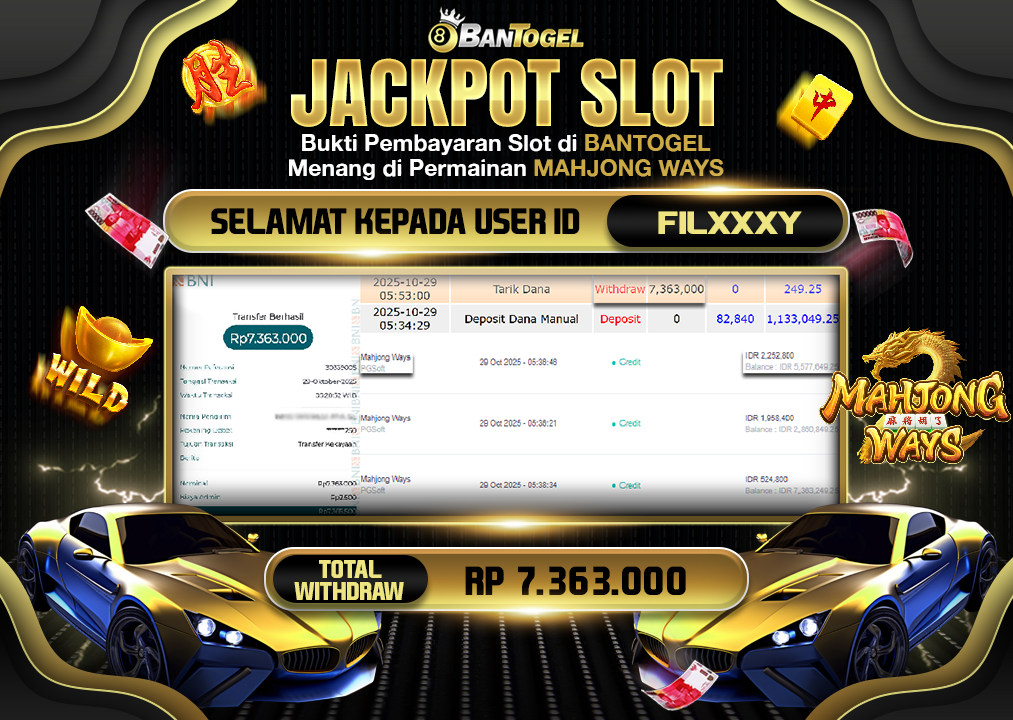 BUKTI JACKPOT LUNAS BANTOGEL