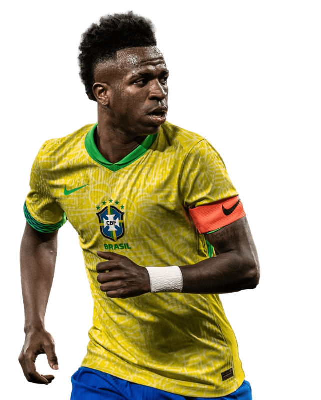 Vinicius Jr PNG Brasil Football Render 822x1024