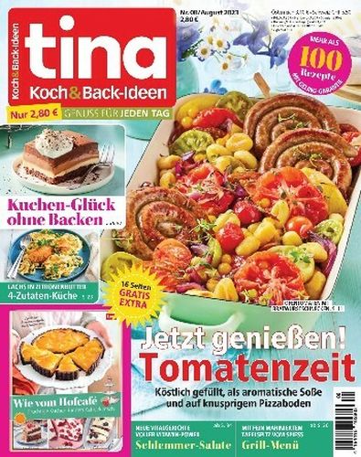 Cover: Tina Koch und Backideen Magazin August No 08 2023