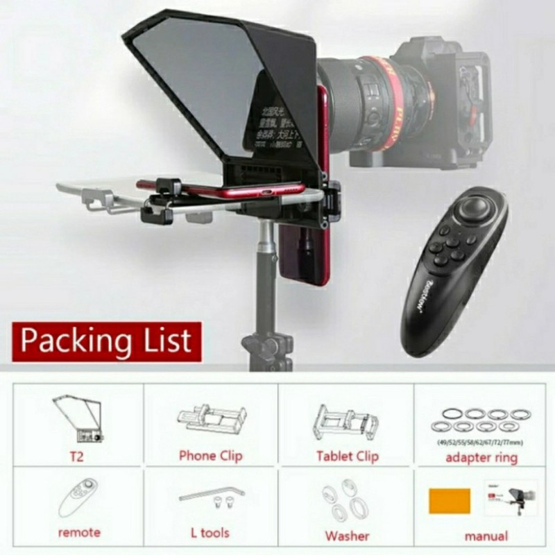 jual DESVIEW T2 PORTABLE TELEPROMPTER FOR SMARTPHONE AND TABLET