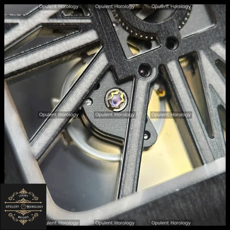 Cartier Santos Skeleton Watch 39.8mm | Black Leather Strap - Super Clone