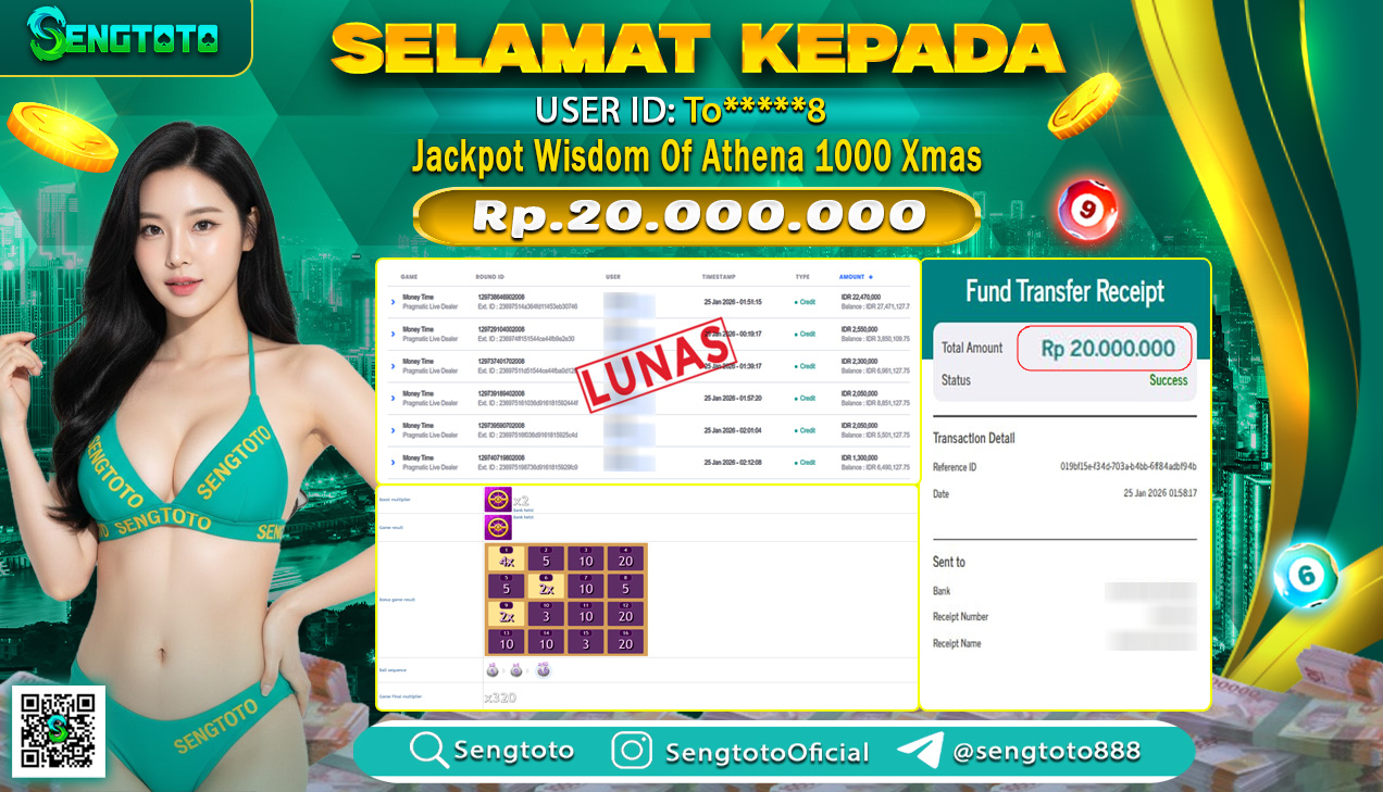 BUKTI PEMBAYARAN SLOT WISDOM OF ATHENA 1000 XMAS