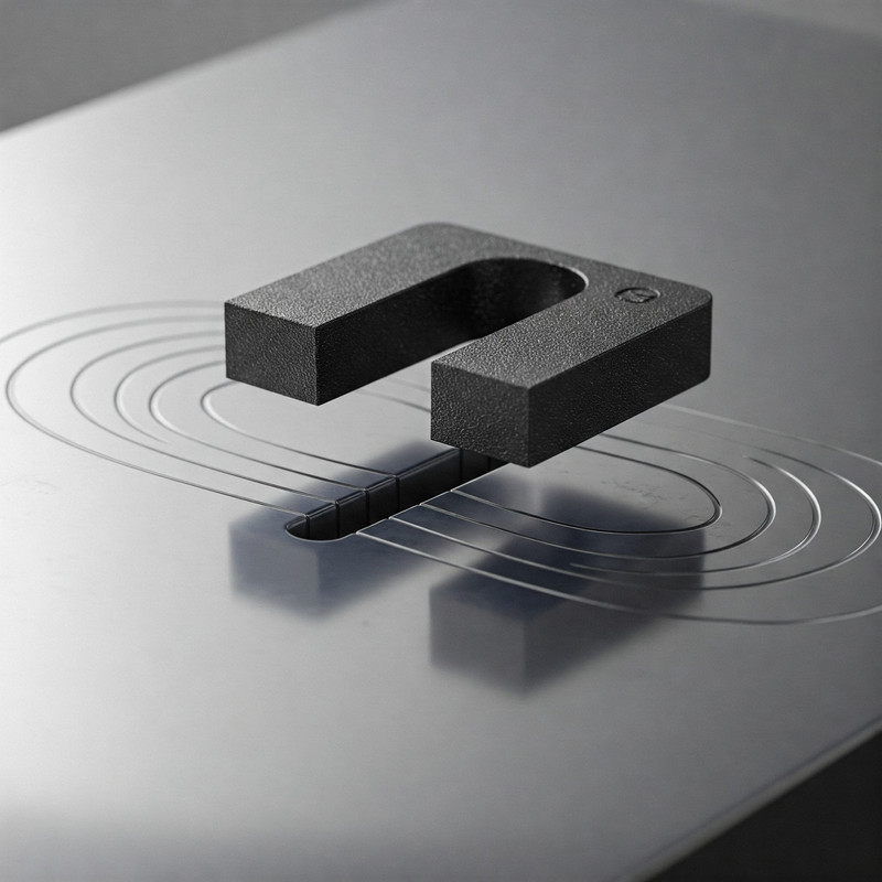 The Meissner effect in action: a magnet levitating above a superconductor.