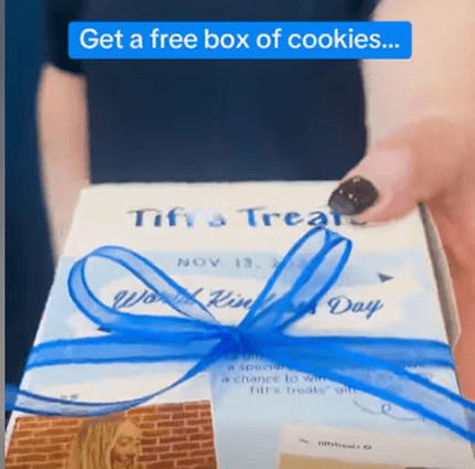 Get Free Cookies from Tiff’s Treats + Chance to Win 0 on World Kindness Day