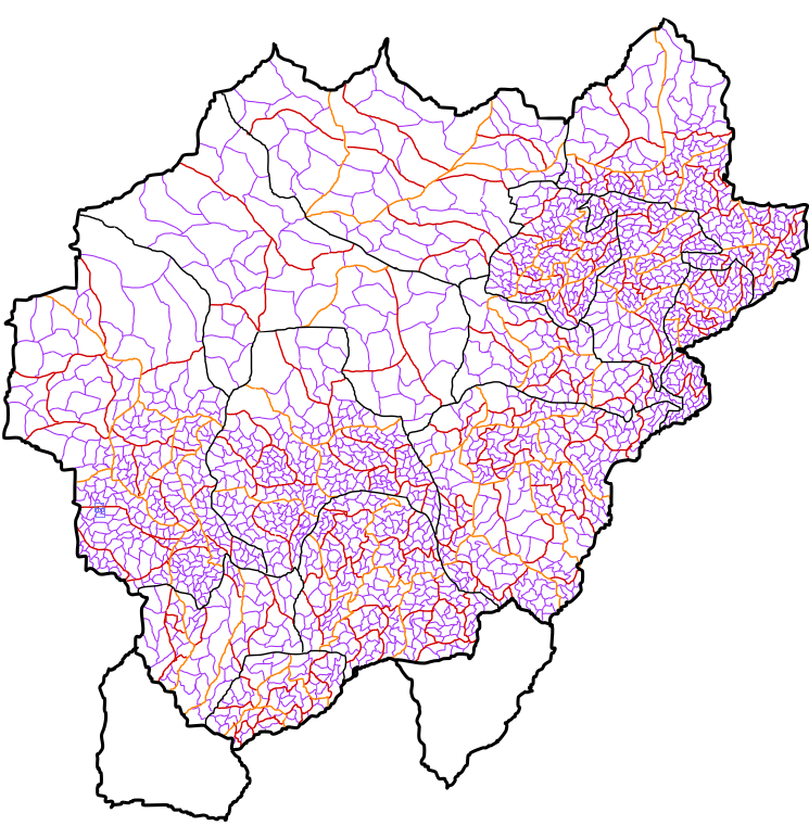 Carte des communes administratives concernant la province d'Einojuhani.