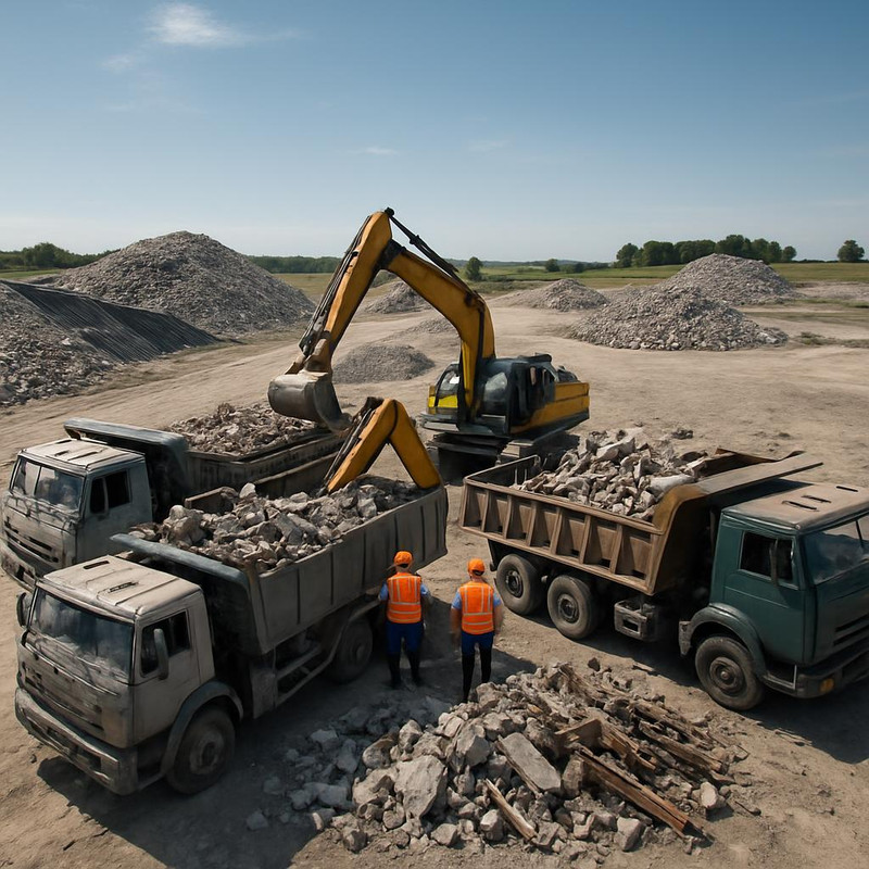 Прием строительных отходов на полигоне в России