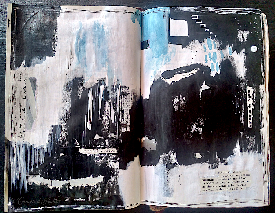 journal créatif - noir bleu