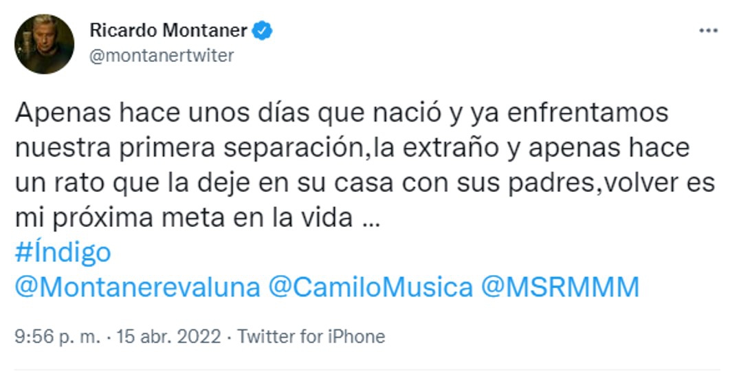 Ricardo Montaner preocupa a fans con triste noticia tras nacimiento de Índigo