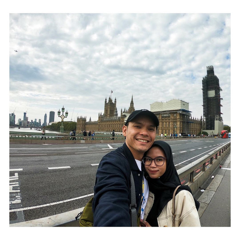 Ben Kasyafani dan isterinya, Nesyana Ayu Nabila.