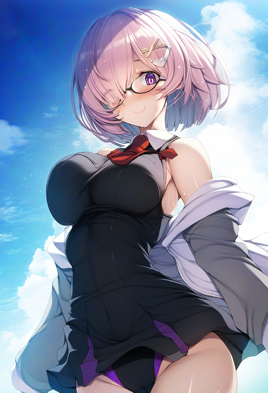 1girl, Mash Kyrielight, torisan, looking at viewer s-3154285733