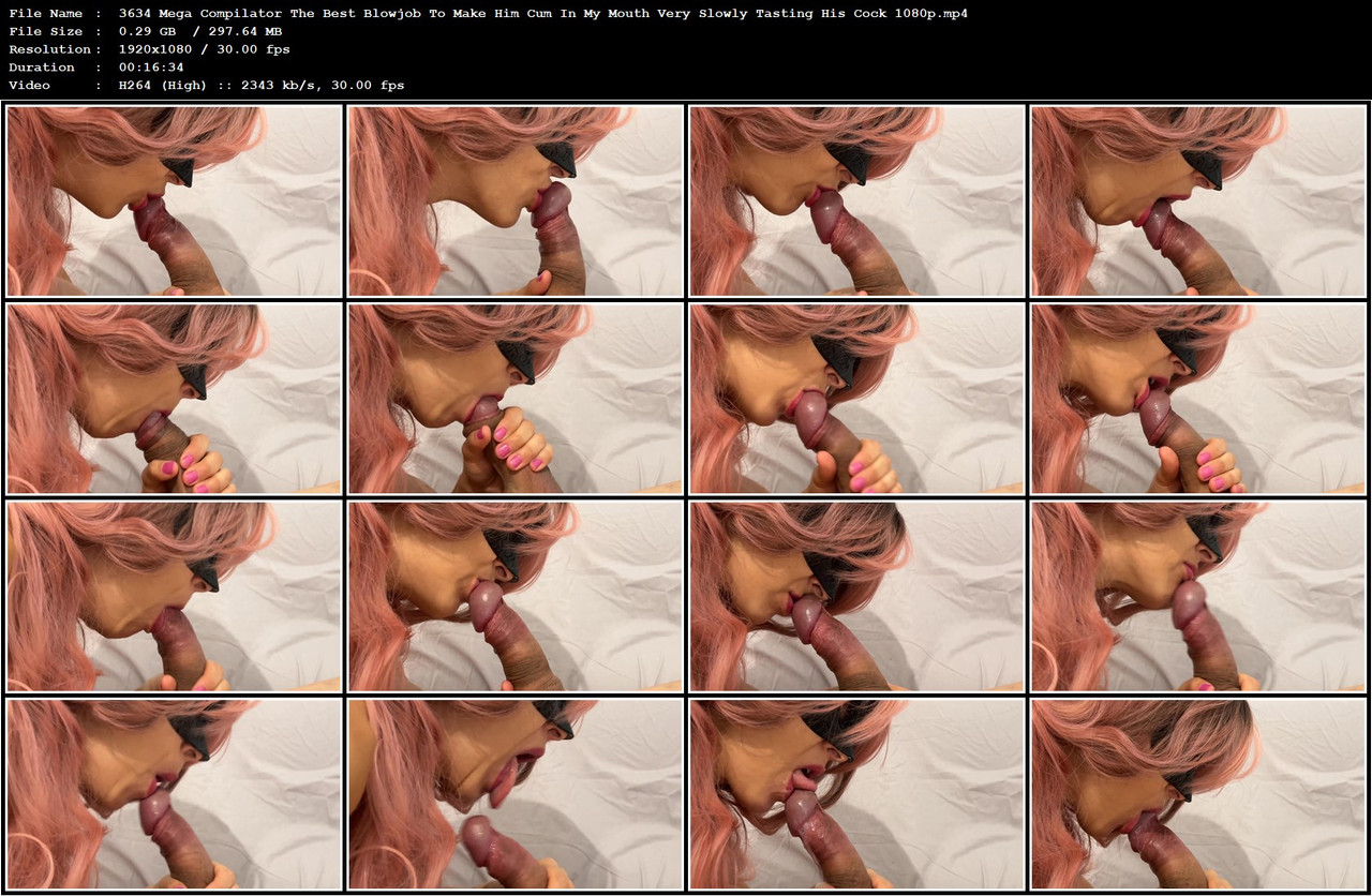 3634 Mega Compilator The Best Blowjob To Make Him Cum In My Mouth Very Slowly Tasting His Cock 1080p
