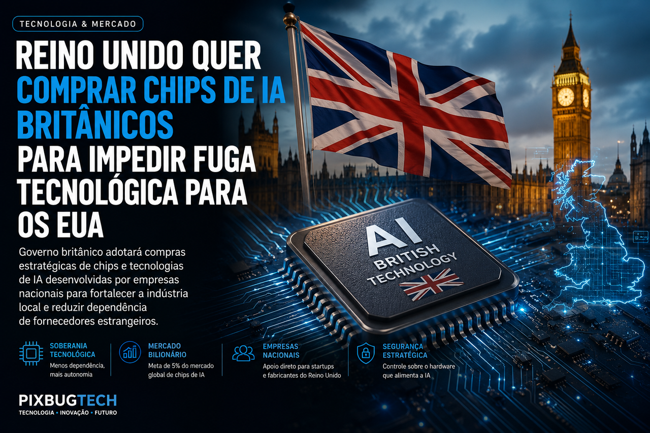 Reino Unido quer comprar chips de IA britânicos para impedir fuga tecnológica para os EUA