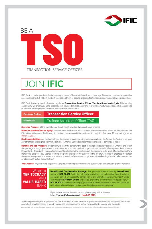 IFIC-Bank-TSO-Job-Circular-2024