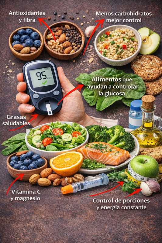 Ingredientes y combinaciones para una alimentación inteligente en diabetes