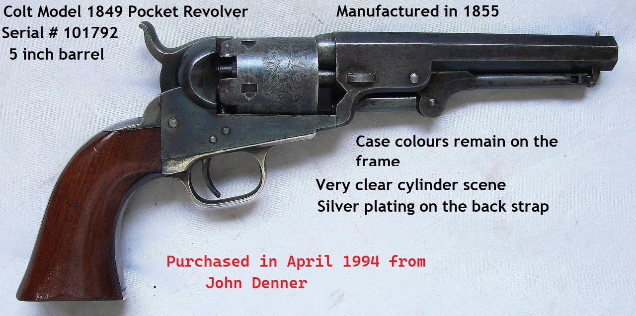 Case colors on  right frame of '49 Colt