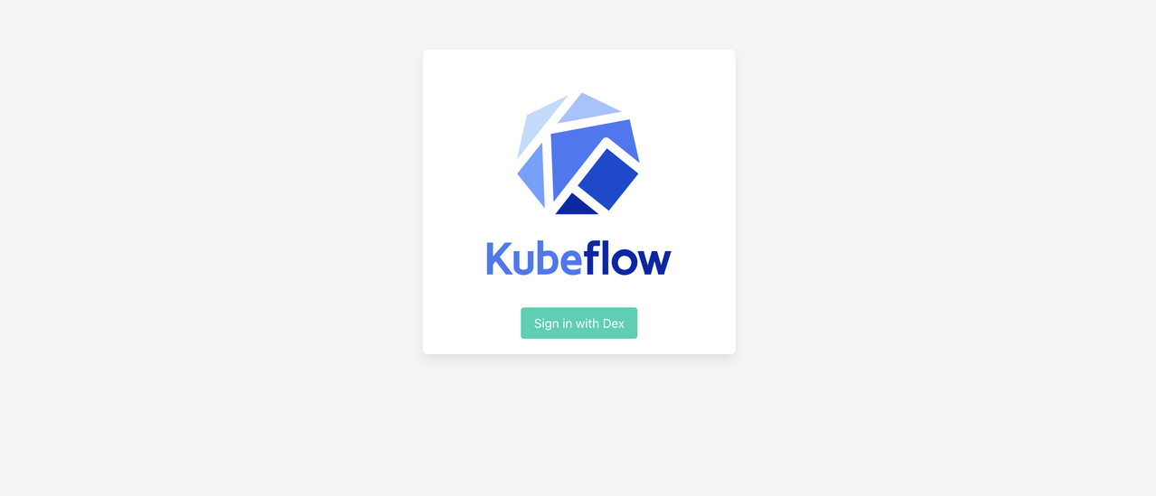Kubeflow Sign in with Dex