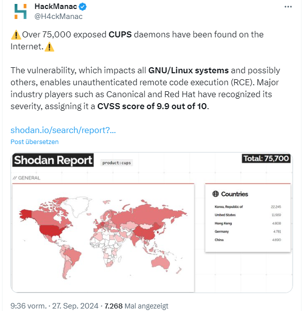 CUPS vulnerability in Linux