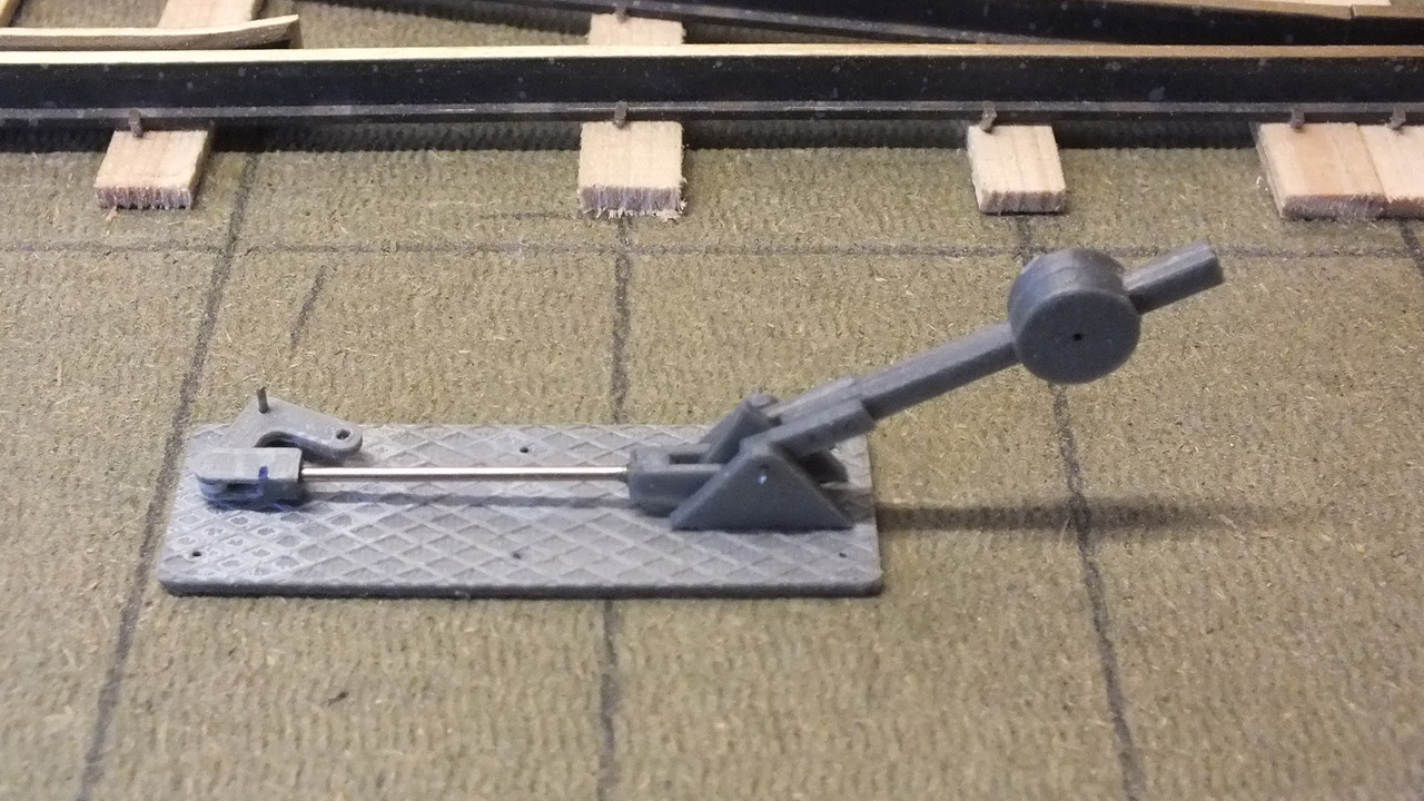 Bahnhof Sägewerk (69) Weichenstellhebel