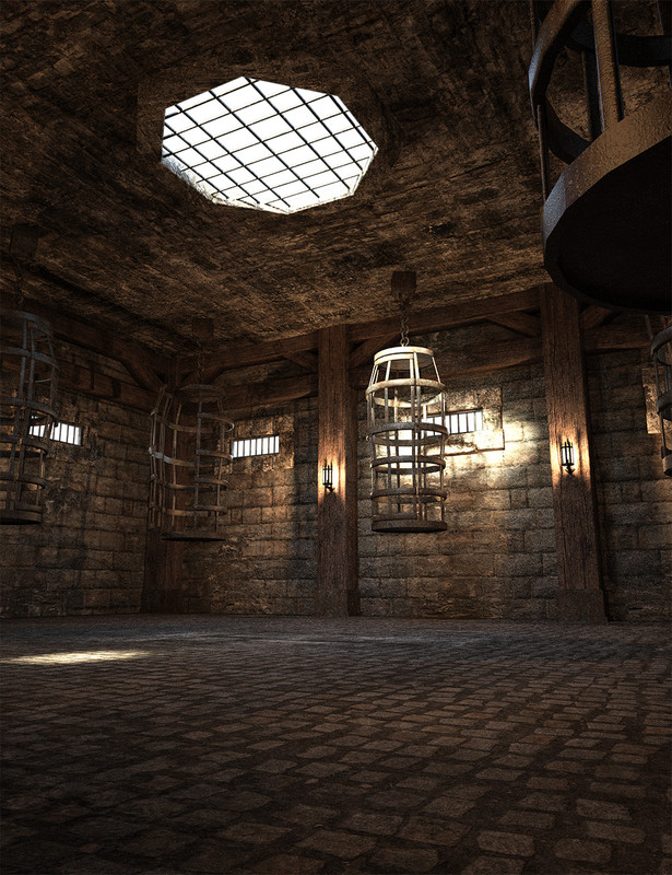 fantasy prison cage room daz3d main