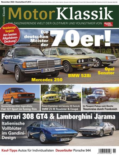 Cover: Auto Motor Sport Motor Klassik Magazin No 11 November 2022