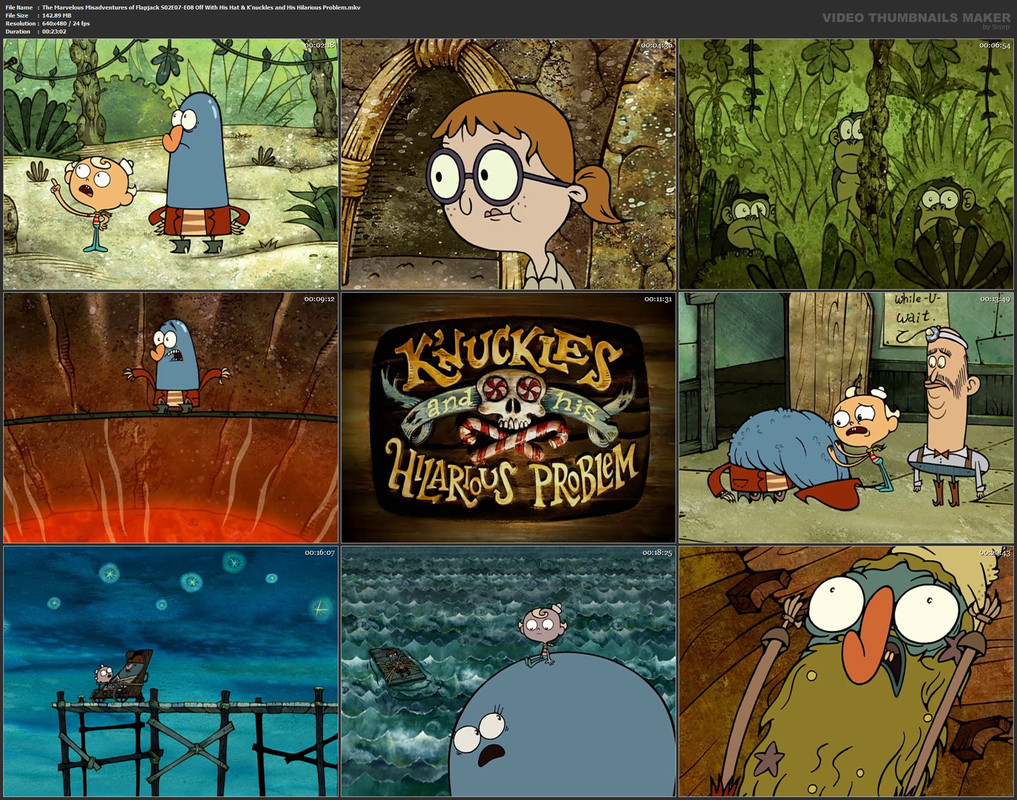 The Marvelous Misadventures of Flapjack S02E07-E08 Off With His Hat & K'nuckles and His Hilarious Pr