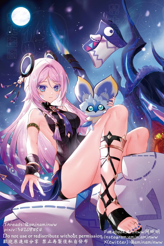 __citlali_itzpapa_citlalin_and_iktomisaurus_genshin_impact_drawn_by_aminww_amingming__sample-c248fbb