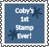 Coby's 1st Stamp Ever