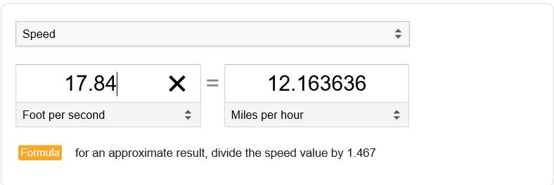change mph persecond to feet per second change mph persecond to feet per second