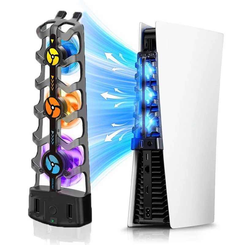 PS5 RGB Cooling Fan Speed Cooler Quiet USB 3 For SONY PlayStation