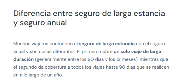 * Seguros para los viajes de larga duración * ✈️ Foro General de Viajes