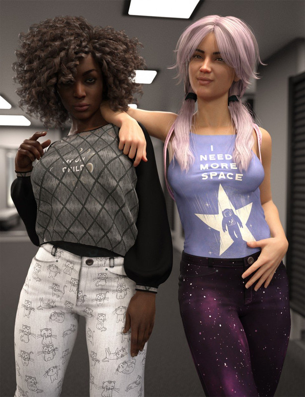 Misty Kawaii Goth Textures for dForce Misty Pastel Goth Outfit Misty Kawaii Goth Textures for dForce Misty Pastel Goth Outfit