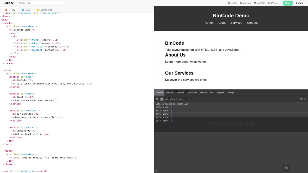 BinCode Demo 