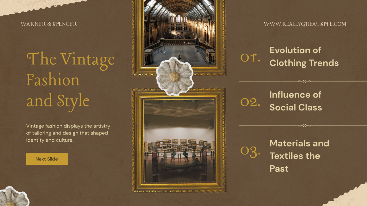 Gold Brown Vintage Museum Presentation