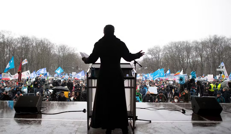 Šiandien vyko antikarinis mitingas ir demonstracija Berlyne 