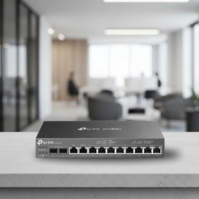 Painel traseiro do Roteador TP-Link ER7212PC